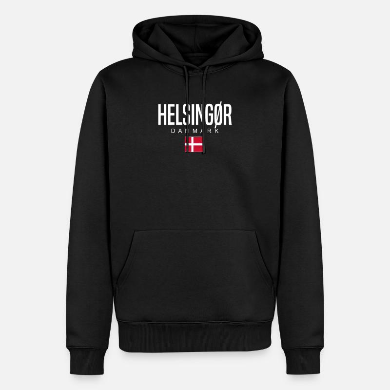 Elsinore, Danemark - Sweat à capuche Premium bio Homme - noir