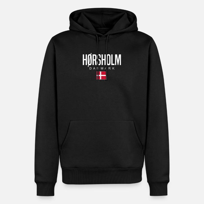Horsholm, Danemark - Sweat à capuche Premium bio Homme - noir