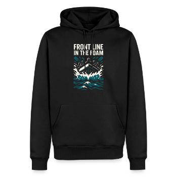 Whitewater Adventure River Rafting Crew Outdoor - Männer Premium Bio Hoodie - Schwarz - Vorne - Nico (187cm)