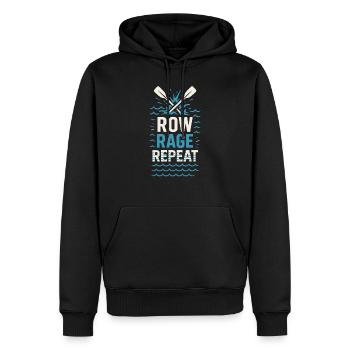 Whitewater Adventure River Rafting Crew Outdoor - Männer Premium Bio Hoodie - Schwarz - Vorne - Nico (187cm)