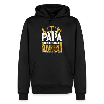 Wenn Papa es nicht reparieren kann lustiger Vater - Männer Premium Bio Hoodie - Schwarz - Vorne - Nico (187cm)