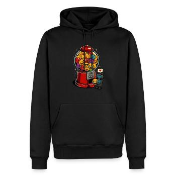 Lustige Gumball-Kommunikation - Männer Premium Bio Hoodie - Schwarz - Vorne - Nico (187cm)