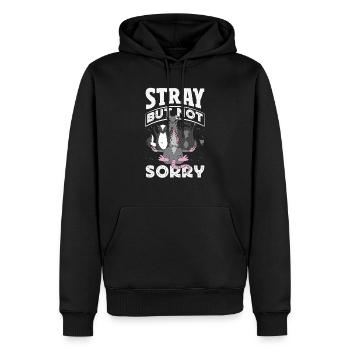 Unterstützen Sie Lokale Straßenkatzen - Männer Premium Bio Hoodie - Schwarz - Vorne - Nico (187cm)