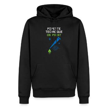 Clinical Lab Tech Diagnostic Science Data Nerd - Men’s Premium Organic Hoodie - black - Front - Nico (187cm)