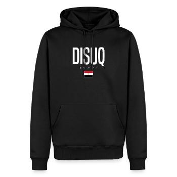 Disuq Egypt - Men’s Premium Organic Hoodie - black - Front - Nico (187cm)