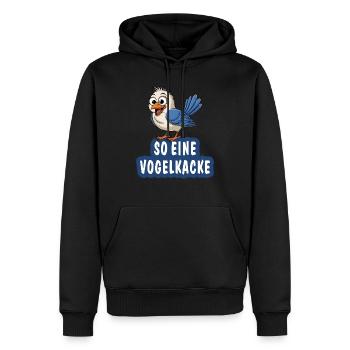 SO EINE VOGELKACKE - Männer Premium Bio Hoodie - Schwarz - Vorne - Nico (187cm)