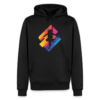 Piratenflagge Pirat Piraten - Männer Premium Bio Hoodie - Schwarz - Vorne - Nico (187cm)