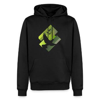 Taube Turteltauben - Männer Premium Bio Hoodie - Schwarz - Vorne - Nico (187cm)
