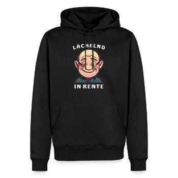 DES RETRAITÉS SOURIANTS À LA RETRAITE - Sweat à capuche Premium bio Homme - noir - Devant - Nico (187cm)