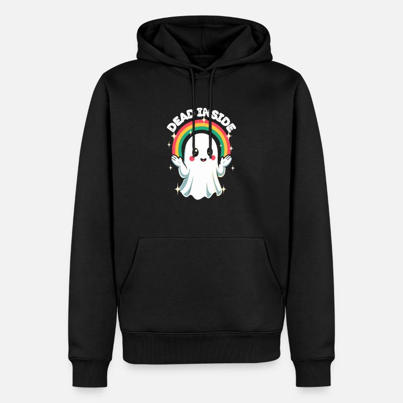 Dead Inside - Fantôme mignon - Sweat à capuche Premium bio Homme - noir
