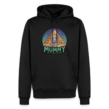 ZURÜCK VON DEN TOTEN - Männer Premium Bio Hoodie - Schwarz - Vorne - Nico (187cm)