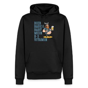 Bier Bauch Bart - Männer Premium Bio Hoodie - Schwarz - Vorne - Nico (187cm)