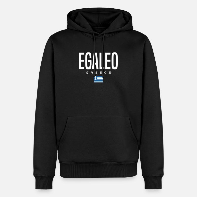 Egaleo, Grèce - Sweat à capuche Premium bio Homme - noir