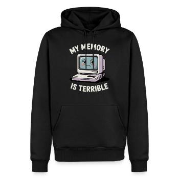 Mein Gedächtnis ist schrecklich Lustig Computer Lustig Codierung - Männer Premium Bio Hoodie - Schwarz - Vorne - Nico (187cm)