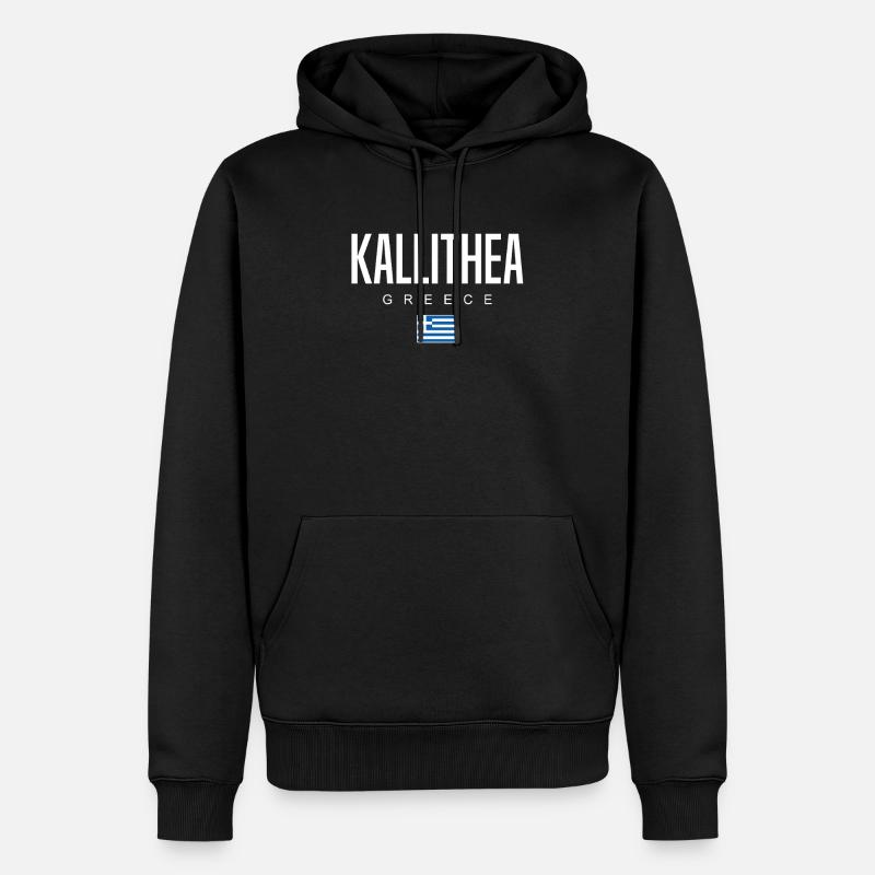 Kallithea, Grèce - Sweat à capuche Premium bio Homme - noir