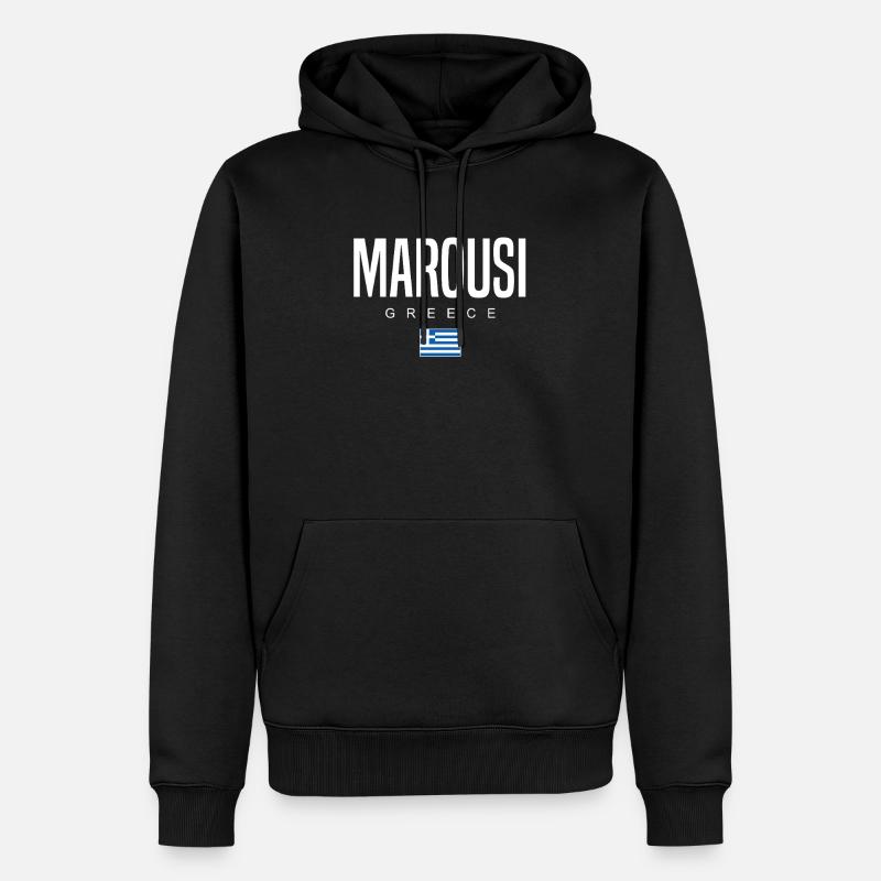 Marousi, Grèce - Sweat à capuche Premium bio Homme - noir