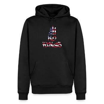 Aucun roi en Amérique depuis 1776 Drapeau des États-Unis - Sweat à capuche Premium bio Homme - noir - Devant - Nico (187cm)