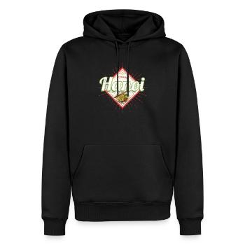 Hanoï (Vietnam) Soupe de nouilles Pho Souvenir - Sweat à capuche Premium bio Homme - noir - Devant - Nico (187cm)