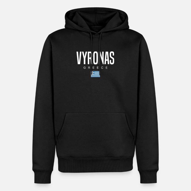 Vyronas Grèce - Sweat à capuche Premium bio Homme - noir