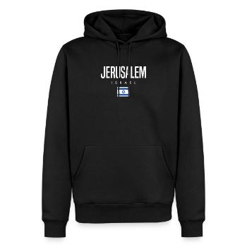 Jerusalem Israel - Männer Premium Bio Hoodie - Schwarz - Vorne - Nico (187cm)
