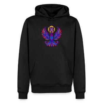 Goa Phoenix Spiritual - Psytrance and Goa Party - Men’s Premium Organic Hoodie - black - Front - Nico (187cm)
