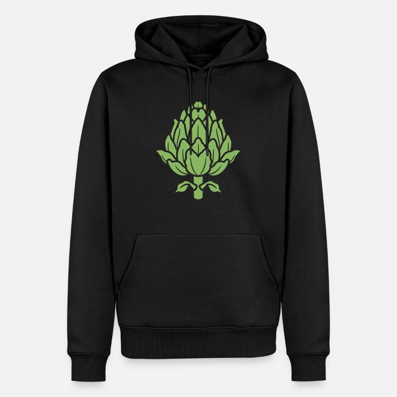 artichaut - Sweat à capuche Premium bio Homme - noir