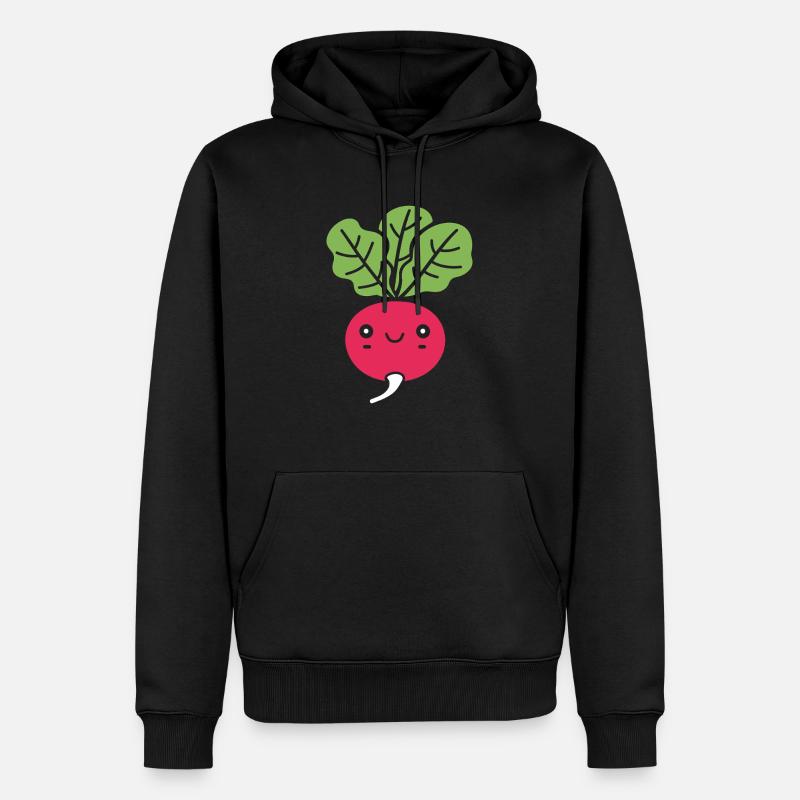 Radieschen - Männer Premium Bio Hoodie - Schwarz