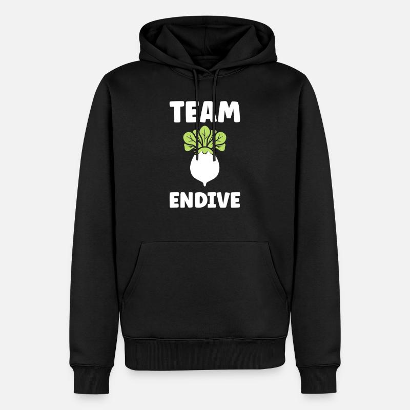 Endive - Sweat à capuche Premium bio Homme - noir