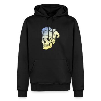 Chefkoch Skull - Männer Premium Bio Hoodie - Schwarz - Vorne - Nico (187cm)