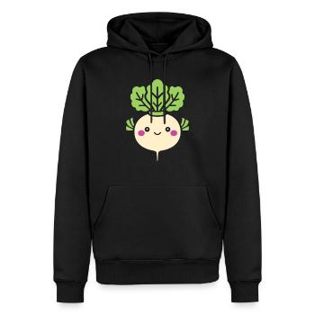 Rübe - Männer Premium Bio Hoodie - Schwarz - Vorne - Nico (187cm)