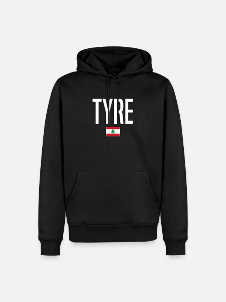 Tyre Libanon - Männer Premium Bio Hoodie - Schwarz