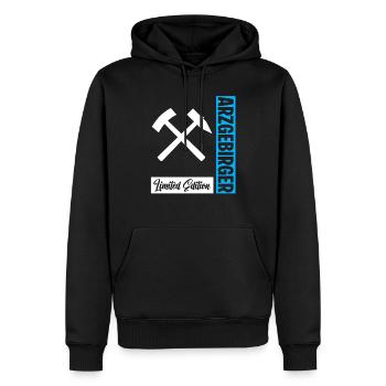 Erzgebirger Limitiert - Männer Premium Bio Hoodie - Schwarz - Vorne - Nico (187cm)