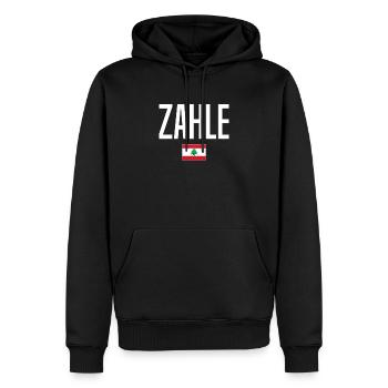 Payer Liban - Sweat à capuche Premium bio Homme - noir - Devant - Nico (187cm)