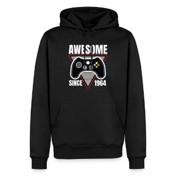 Genial seit 1964 Geburtstag Gamer Gaming - Männer Premium Bio Hoodie - Schwarz - Vorne - Nico (187cm)