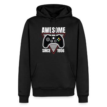 Awesome since 1956 birthday gaming gamer - Men’s Premium Organic Hoodie - black - Front - Nico (187cm)
