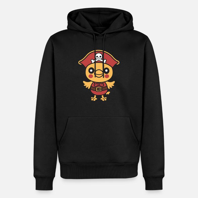 Pirat - Männer Premium Bio Hoodie - Schwarz