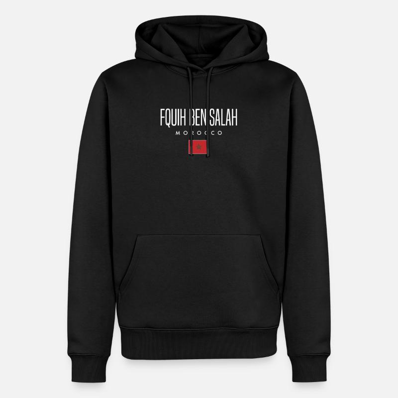Fquih Ben Salah Maroc - Sweat à capuche Premium bio Homme - noir