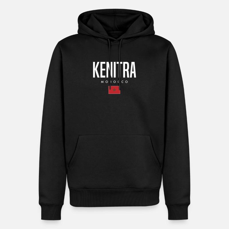 Kénitra, Maroc - Sweat à capuche Premium bio Homme - noir