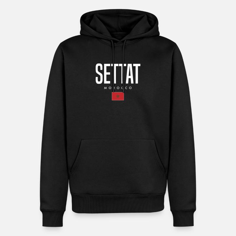 Settat, Maroc - Sweat à capuche Premium bio Homme - noir