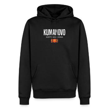 Kumanovo Nordmazedonien - Männer Premium Bio Hoodie - Schwarz - Vorne - Nico (187cm)