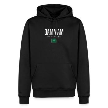 Dammam Saudi-Arabien - Männer Premium Bio Hoodie - Schwarz - Vorne - Nico (187cm)