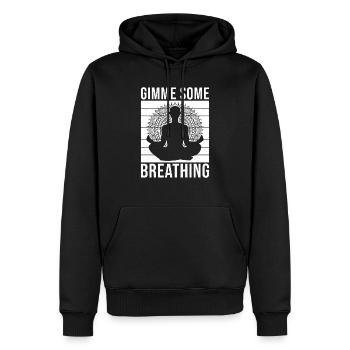 Pilates Enthusiasts Gimme Some Breathing Pilates - Männer Premium Bio Hoodie - Schwarz - Vorne - Nico (187cm)