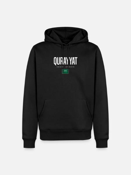 Qurayyat, Saudi Arabia - Men’s Premium Organic Hoodie - black