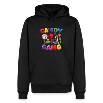Candy Gang Bonbons - Sweat à capuche Premium bio Homme - noir - Devant - Nico (187cm)