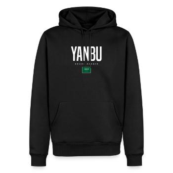 Yanbu Saudi-Arabien - Männer Premium Bio Hoodie - Schwarz - Vorne - Nico (187cm)