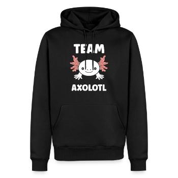 axolotl - Sweat à capuche Premium bio Homme - noir - Devant - Nico (187cm)