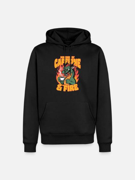 Dragon Coffee Mythical Creatures - Men’s Premium Organic Hoodie - black