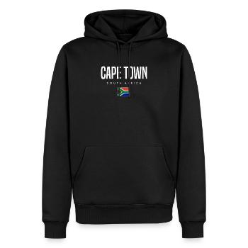 Kapstadt Südafrika - Männer Premium Bio Hoodie - Schwarz - Vorne - Nico (187cm)