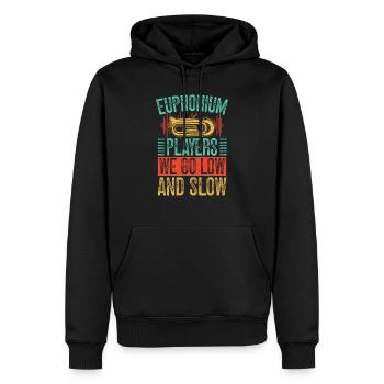 Euphonium We Go Low & Slow Baryton Marching Band - Sweat à capuche Premium bio Homme - noir - Devant - Nico (187cm)