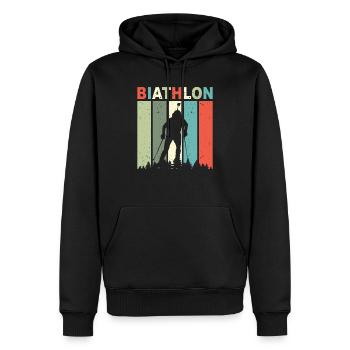 Biathlon Geschenk Biathleten Sport - Männer Premium Bio Hoodie - Schwarz - Vorne - Nico (187cm)